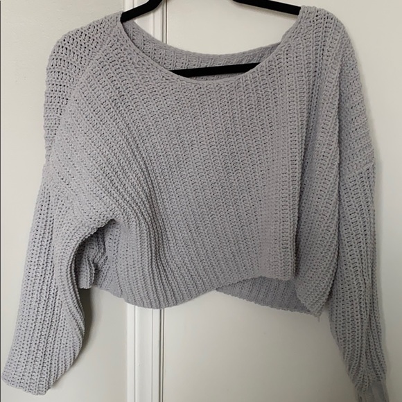 grey sweater top - Picture 4 of 5